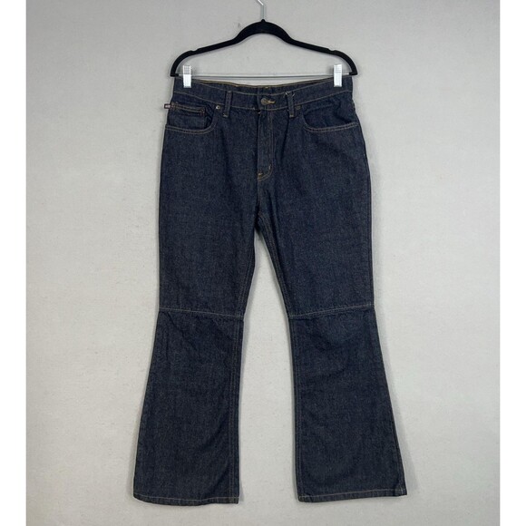 Vintage Ralph Lauren Jeans WOMENS 12x29 Denim Flare Low Rise Knee Seam Cowgirl - Picture 1 of 14